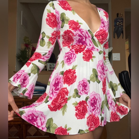 Floral Wrap Dress - Picture 1 of 9